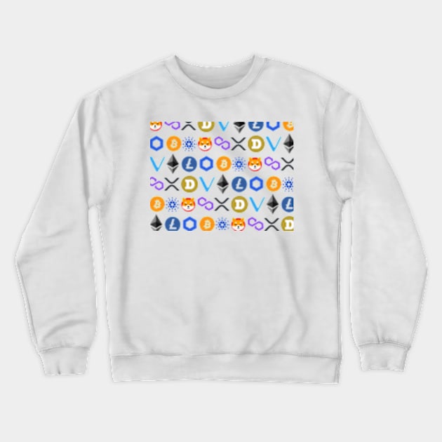 Crypto Altcoin Celebration Crewneck Sweatshirt by Therouxgear